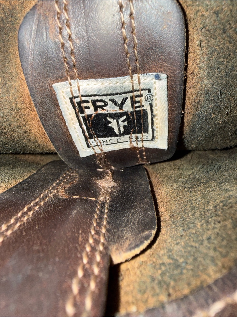 Rare Frye Brown Leather Harness 12 Boots Western Motorcycle Women Size 9 - Picture 4 of 14